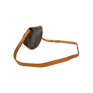 Louis Vuitton Brown Bag Blanc Tan White Monogram Leather Shoulder